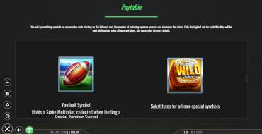 Red Zone Blitz: Tabella dei pagamenti