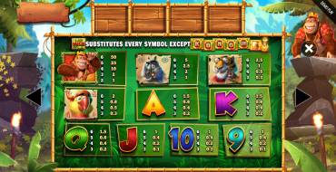 Return of Kong Megaways: Tabella dei pagamenti