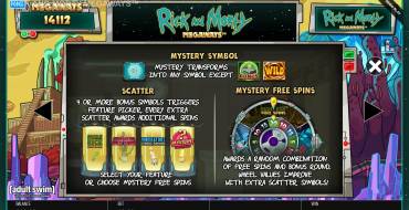 Rick and Morty Megaways: Simboli misteriosi