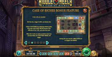 Riddle Reels: A Case of Riches: Gioco bonus