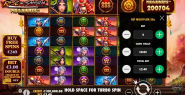 Rise of Samurai Megaways: Scommesse