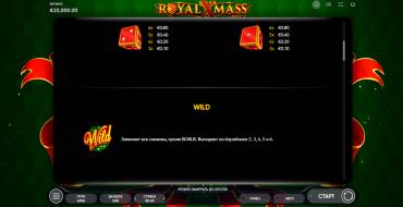 Royal Xmass Dice: Tabella dei pagamenti