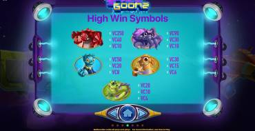 Space Goonz: Pagamenti per i simboli alti