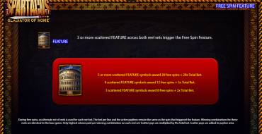 Spartacus Gladiator of Rome: Giri gratis e/o respin