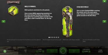 Steam Tower: Simboli