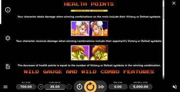 Street Fighter II: The World Warrior: Punti salute