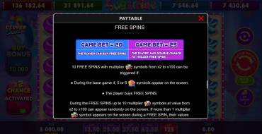 Sugartime: Giri gratis e/o respin