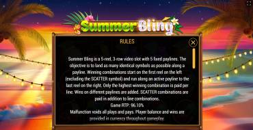 Summer Bling: Regole