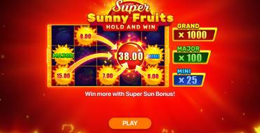 Super Sunny Fruits: Hold and Win: Caratteristiche uniche