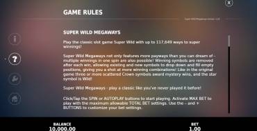 Super Wild Megaways: Regole