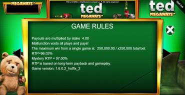 Ted Megaways: Regole