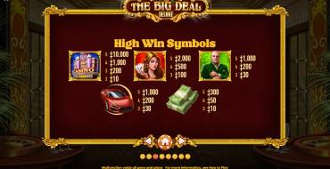 The Big Deal Deluxe: Simboli principali