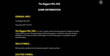 The Biggest Win x50: Regole