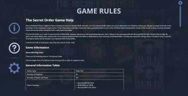 The Secret Order: Regole