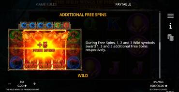 The Wild Wings of Phoenix Deluxe: Giri gratis e/o respin
