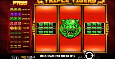 Triple Tigers: Caratteristiche