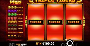 Triple Tigers: Pagamenti