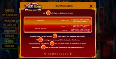 Ultimate Fire Link China Street: Giochi bonus