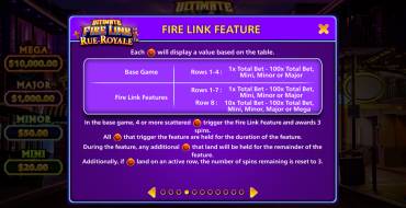 Ultimate Fire Link Rue Royale: Giochi bonus