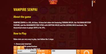 Vampire Senpai: Regole