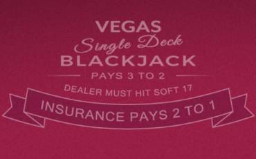 Vegas Single Deck Blackjack in linea