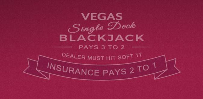 Vegas Single Deck Blackjack in linea