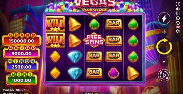 Vegas Starstruck: RUNNING WINS: Interfaccia