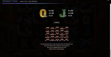 Western Tales: Linee