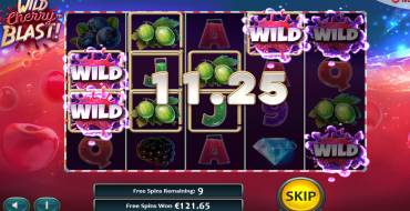 Wild Cherry Blast: Vincite