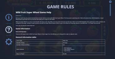Wild Fruit Super Wheel: Regole