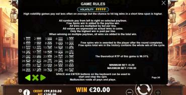 Wild West Gold: Regole