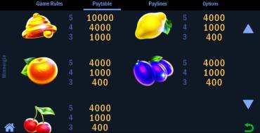 Winnergie: Tabella dei pagamenti