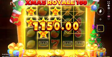 Xmas Royale 100: Vincite