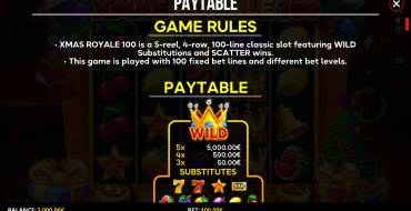 Xmas Royale 100: Regole