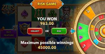 Zeus the Invincible: Gioco del rischio