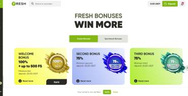 50 freespins for registering at Fresh casino with no maxwin limit: Casinò online FRESH
