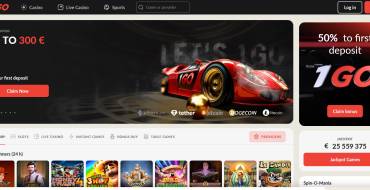 50 freespins for signing up at 1GO Casino: Casinò online 1GO