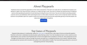 PlayPearls: Pagina PlayPearls sul sito web di GammaStack