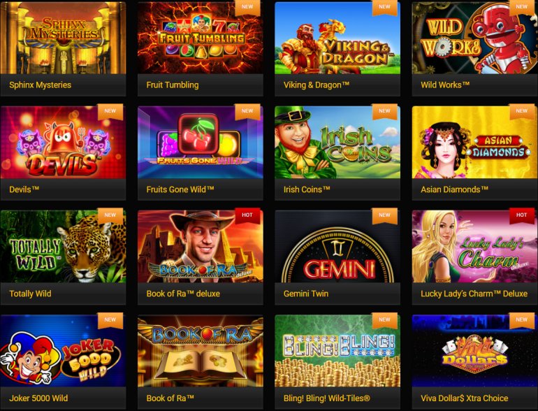 Slot machine progressive di Novomatic