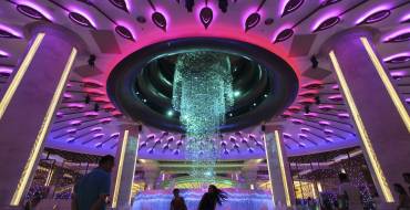 Galaxy Macau Casino: La famosa fontana di fronte all'ingresso del casinò