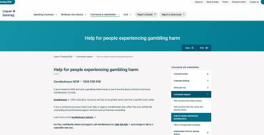 Liquor & Gaming NSW: Gioco d'azzardo problematico