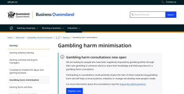 Queensland Office of Liquor and Gaming Regulation: Sito web del governo del Queensland