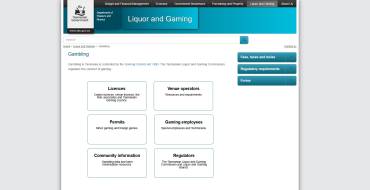 Tasmanian Liquor and Gaming Commission: Sito web della Tasmanian Liquor and Gaming Commission