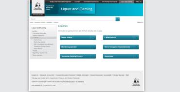 Tasmanian Liquor and Gaming Commission: Sito web della Tasmanian Liquor and Gaming Commission