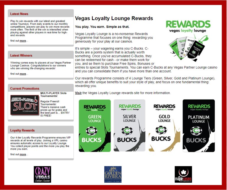 Programma fedeltà Vegas Partner Lounge
