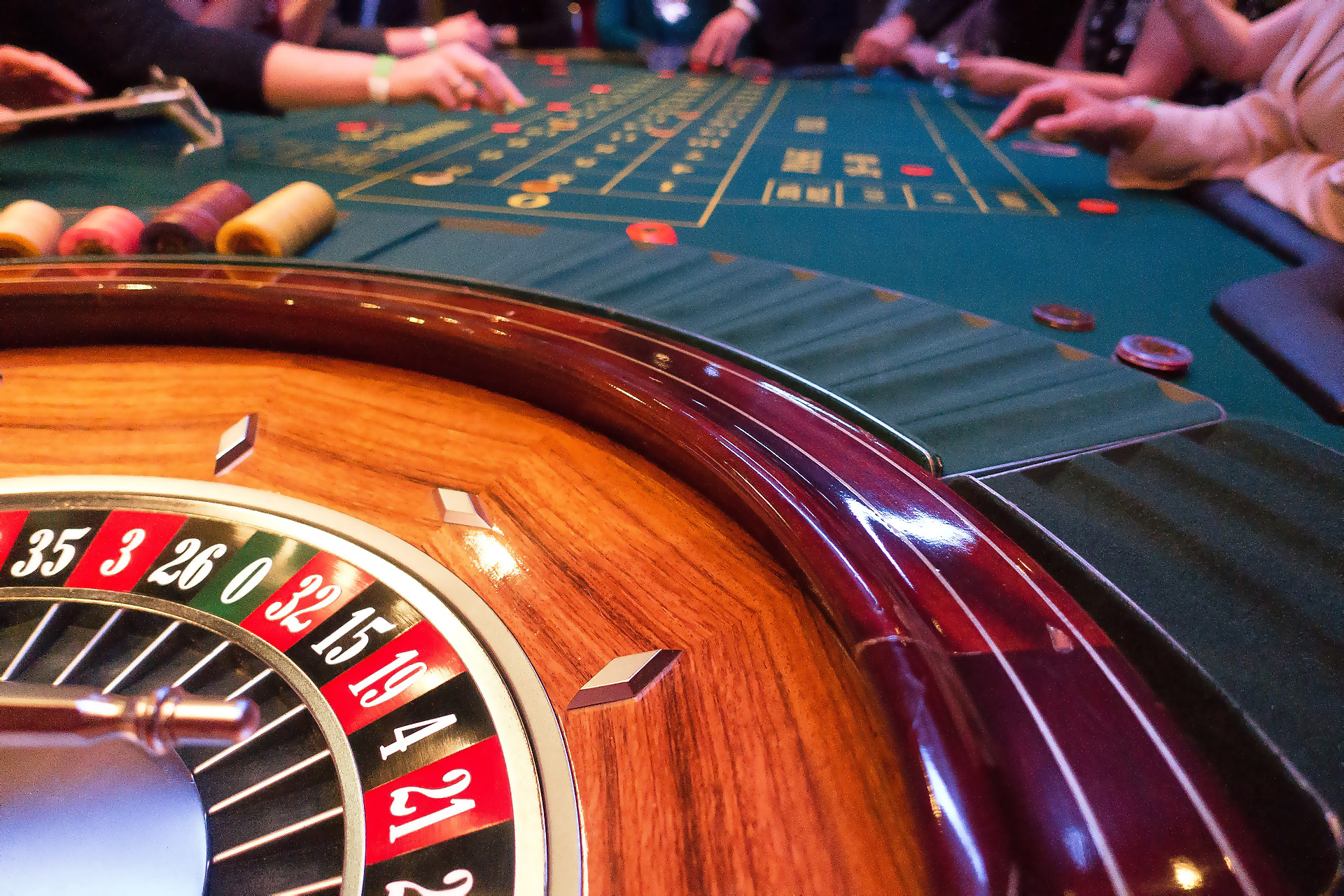 Roulette bets I giocatori di roulette piazzano le puntate